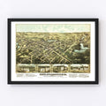 Vintage Map of North Attleborough, Massachusetts 1878
