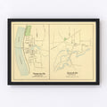 Vintage Map of Hazardville, Connecticut 1893