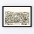 Vintage Map of Norwood, Massachusetts 1882