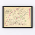 Vintage Map of Meriden, Connecticut 1893