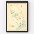 Vintage Map of Guilford, Connecticut 1893
