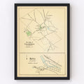 Vintage Map of Baltic, Connecticut 1893