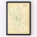Vintage Map of Torrington, Connecticut 1893