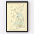 Vintage Map of Old Saybrook, Connecticut 1893