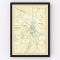 Vintage Map of Clinton, Connecticut 1893