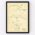 Vintage Map of Cromwell, Connecticut 1893