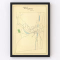 Vintage Map of Stafford Springs, Connecticut 1893