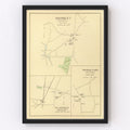 Vintage Map of Brooklyn, Connecticut 1893