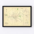 Vintage Map of Central Village, Connecticut 1893