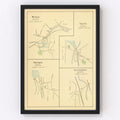 Vintage Map of Dayville, Connecticut 1893