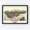 Vintage Map of Bar Harbor, Maine 1886