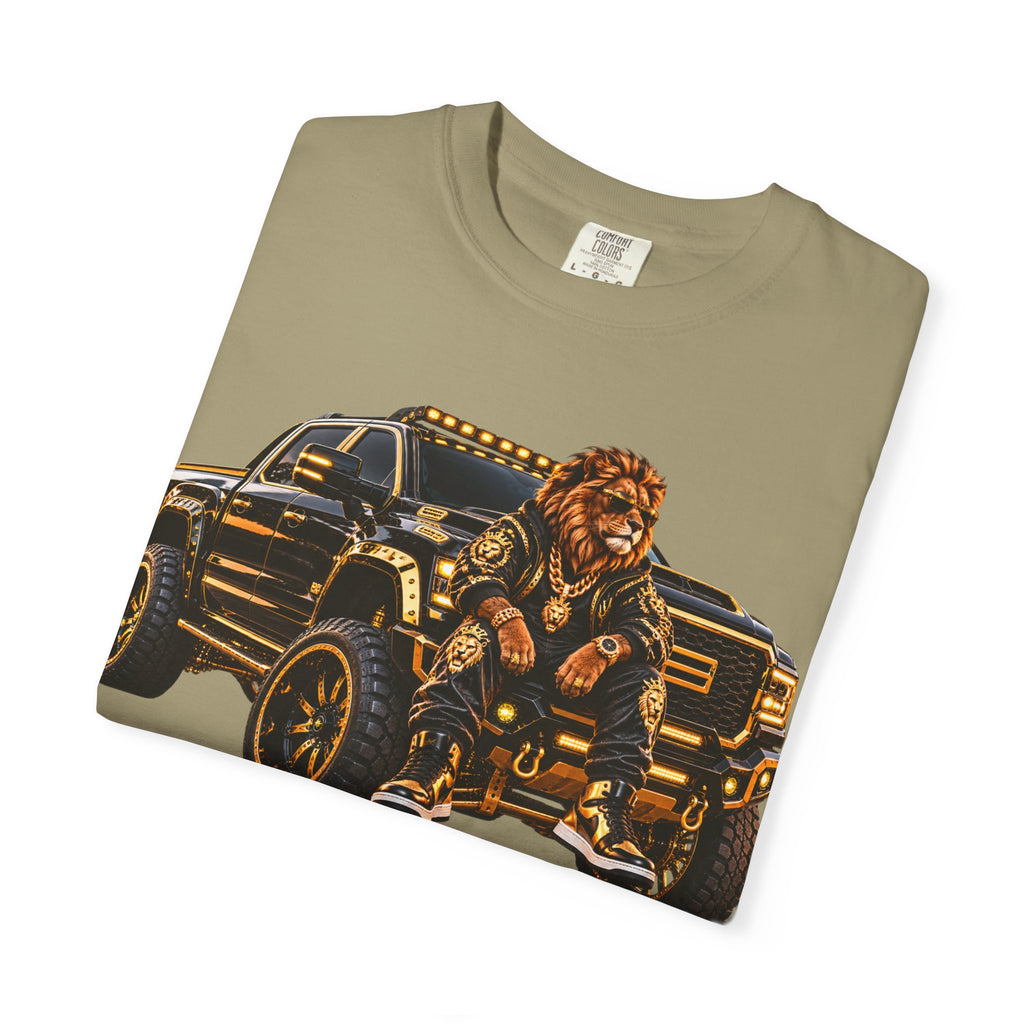 Lion Truck Graphic T-Shirt — Bold Off‑Road Crew Tee