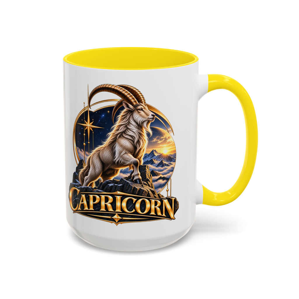 Capricorn Zodiac Coffee Mug — Astrological Goat Accent Mug (11/15oz)