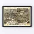 Vintage Map of Hingham, Massachusetts 1885