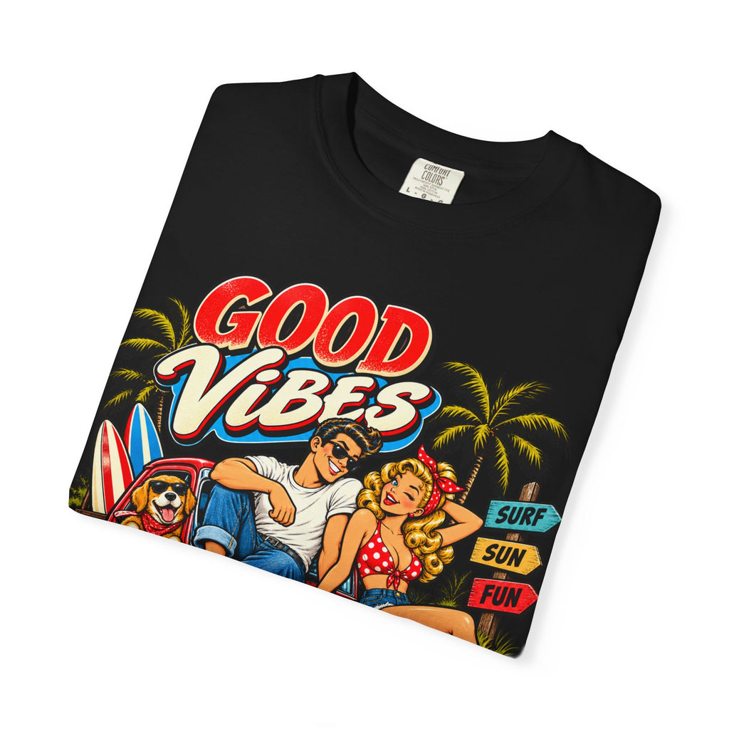 Good Vibes Retro Beach T-Shirt