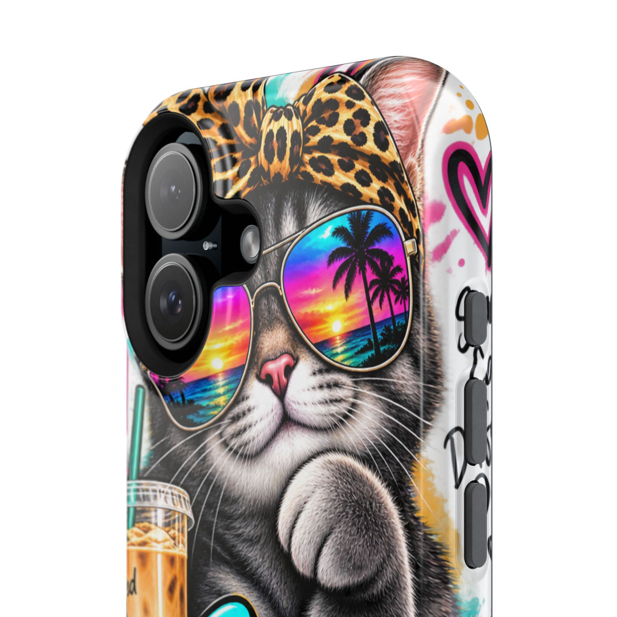 Phone Case — "Stay Pawsitive" Cat Impact-Resistant Case