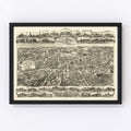 Vintage Map of Newton Centre, Massachusetts 1897