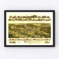 Vintage Map of Norton, Massachusetts 1891