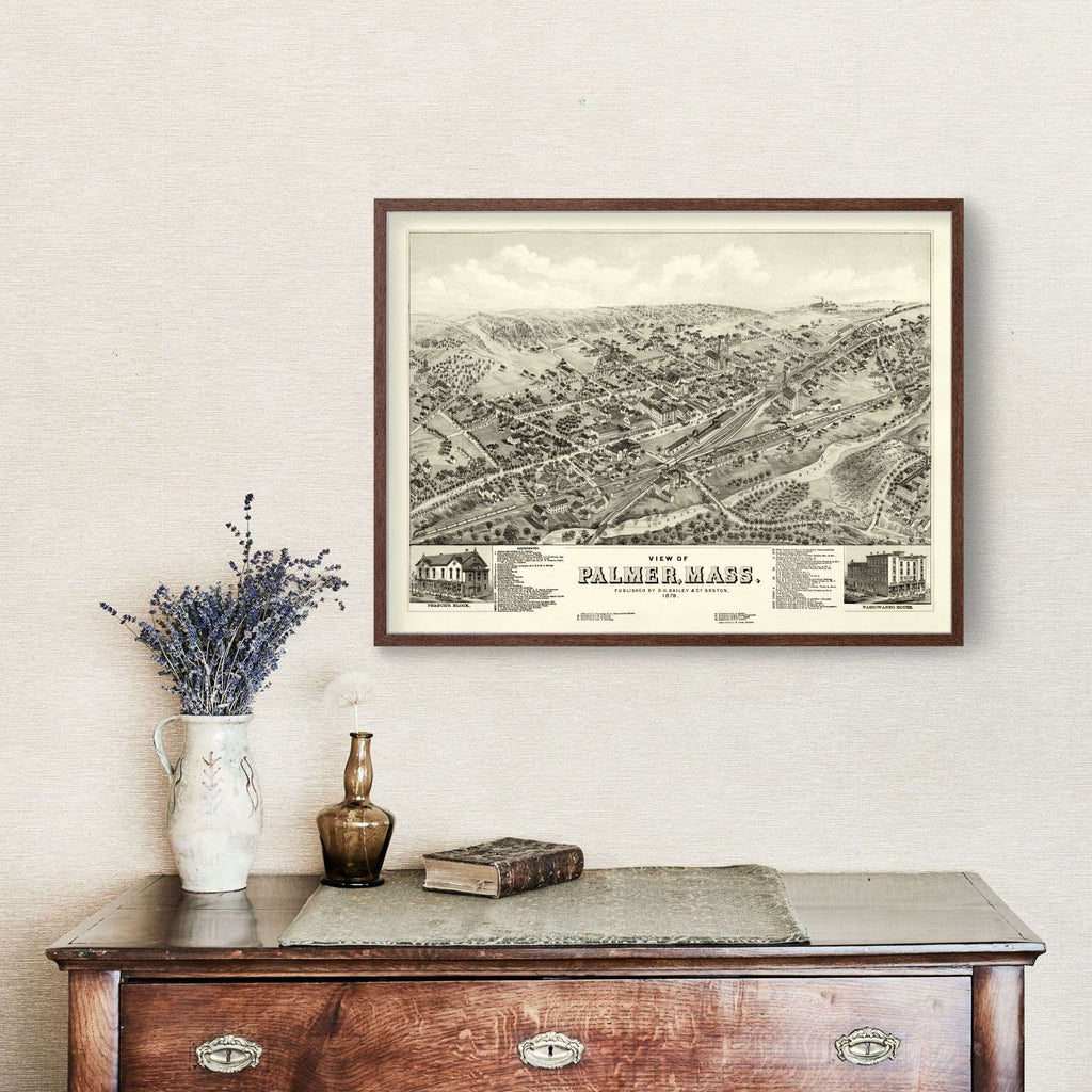 Vintage Map of Palmer, Massachusetts 1879