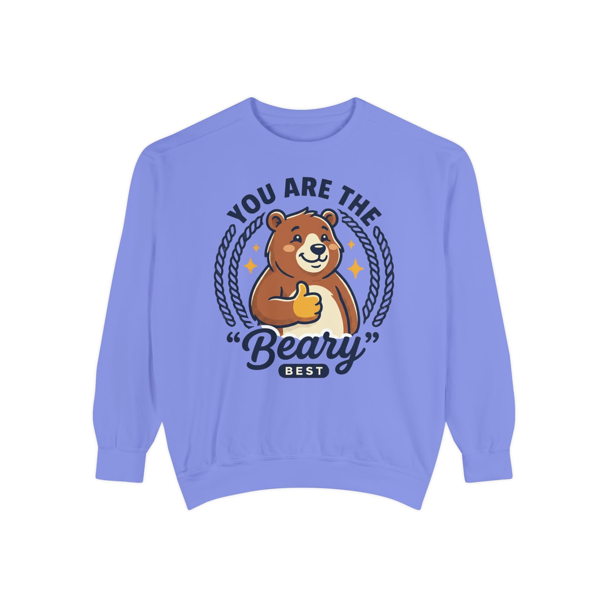 You Are The Beary Best Sweatshirt — Cute Thumbs-Up Bear Graphic