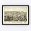 Vintage Map of Warren, Massachusetts 1879