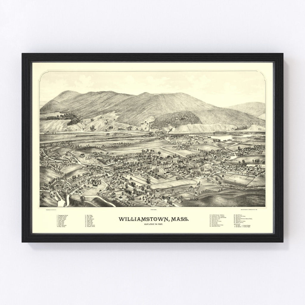 Vintage Map of Williamstown, Massachusetts 1898