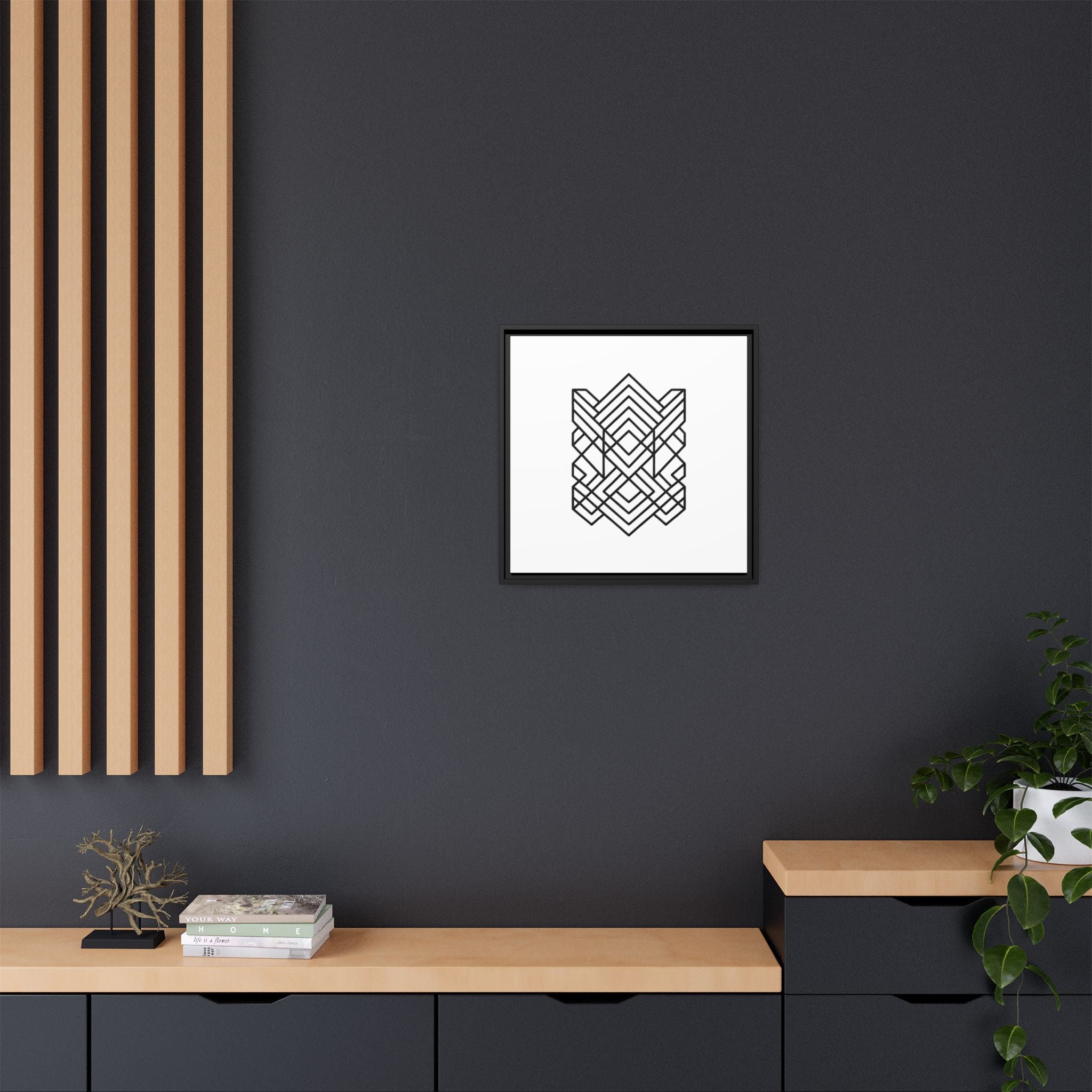 Framed Geometric Art Canvas