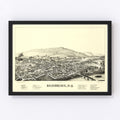 Vintage Map of Bainbridge, New York 1889