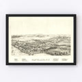 Vintage Map of Cleveland, New York 1890