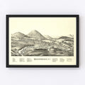 Vintage Map of Warrensburgh, New York 1891