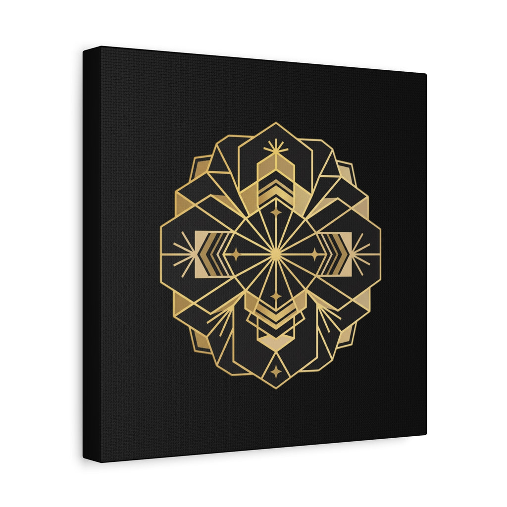 Gold Geometric Mandala Canvas