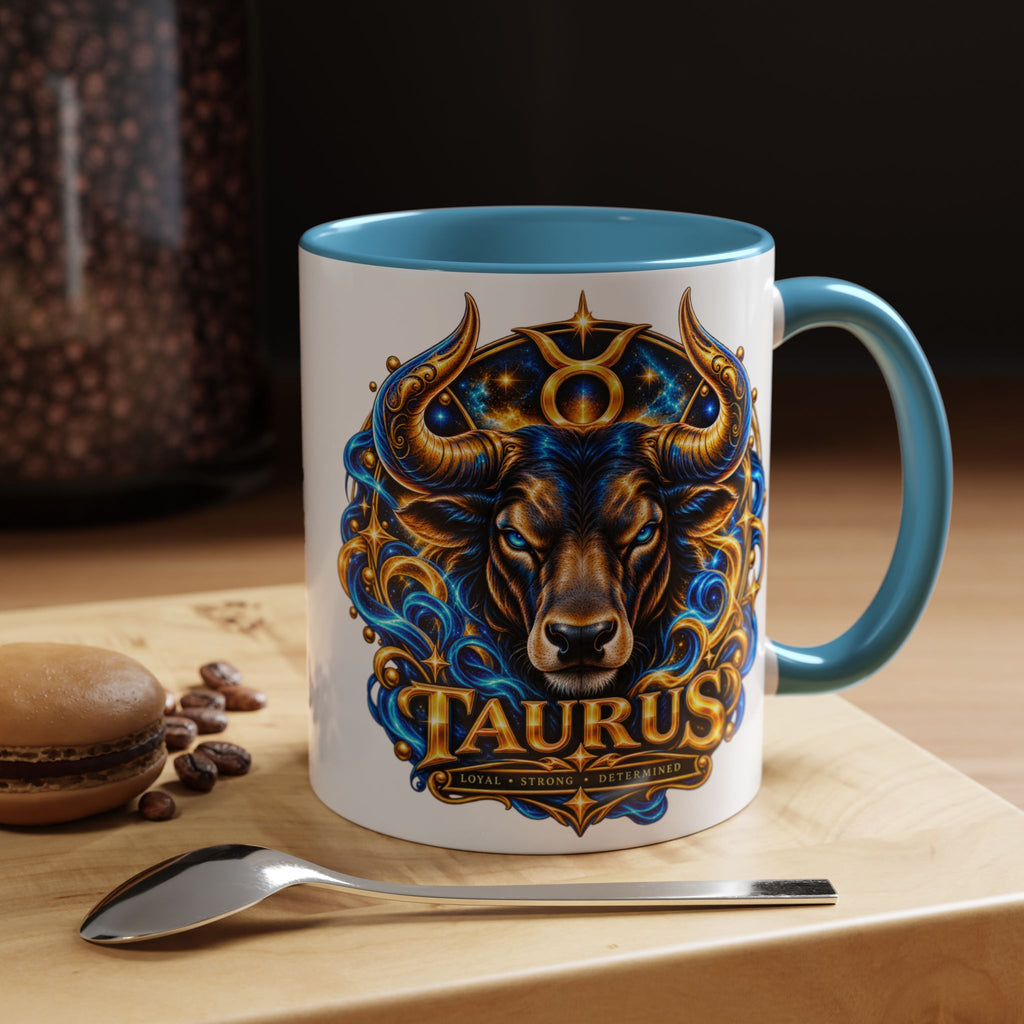 Taurus Coffee Mug — Zodiac Bull Accent Mug (11/15oz)