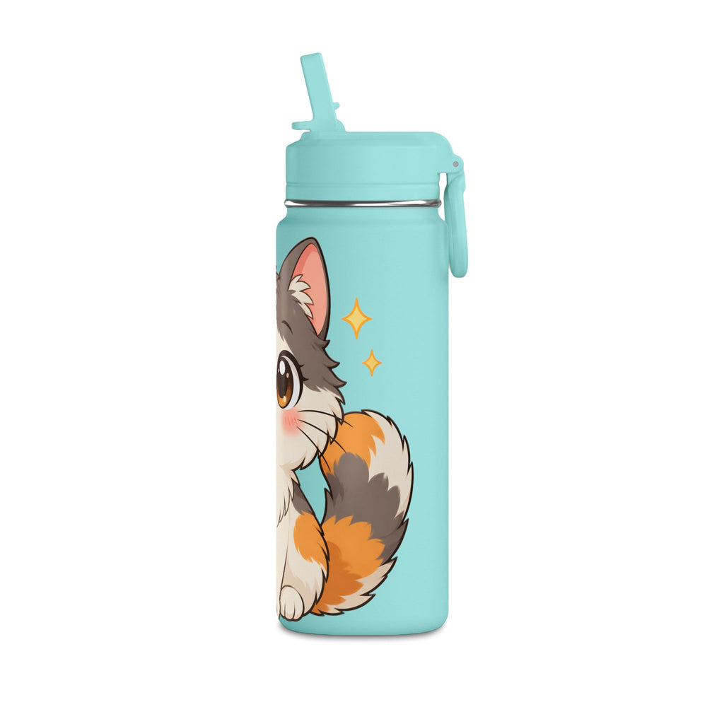 Cute Calico Cat Water Bottle, 20oz