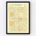 Vintage Map of Aurora County, South Dakota 1900