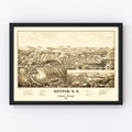 Vintage Map of Antrim And Clinton Village, New Hampshire 1887