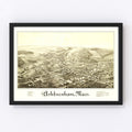 Vintage Map of Ashburnham, Massachusetts 1886