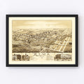 Vintage Map of Alma, Michigan 1885