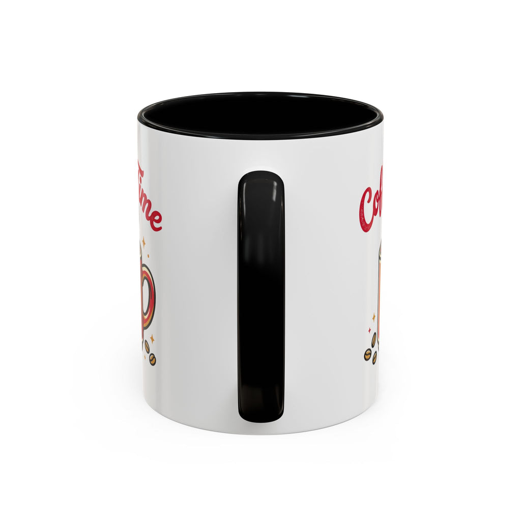 Coffee Mug - "Coffee Time" Red Accent Ceramic Mug (11/15oz)