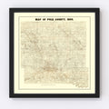 Vintage Map of Pok County, Iowa 1895