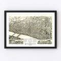 Vintage Map of Springfield, Massachusetts 1875