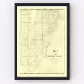 Vintage Map of Mississippi County, Arkansas 1898