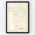 Vintage Map of Prairie County, Arkansas 1892
