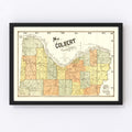 Vintage Map of Colbert County, Alabama 1896