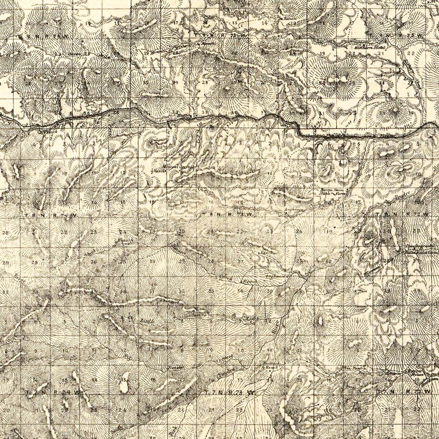 Vintage Map of Larimer County, Colorado 1884