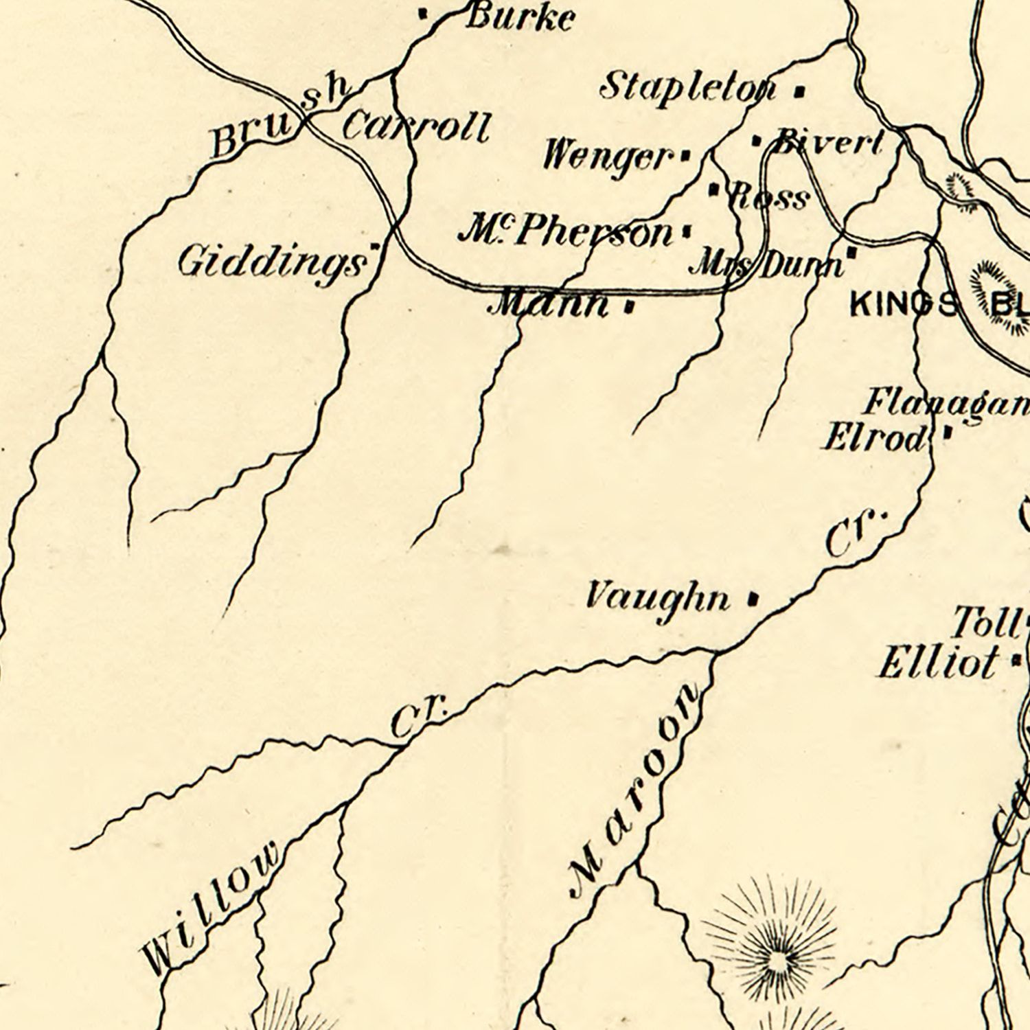 Vintage Map of Pitkin County, Colorado 1884