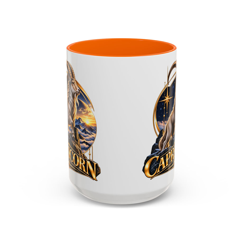Capricorn Zodiac Coffee Mug — Astrological Goat Accent Mug (11/15oz)