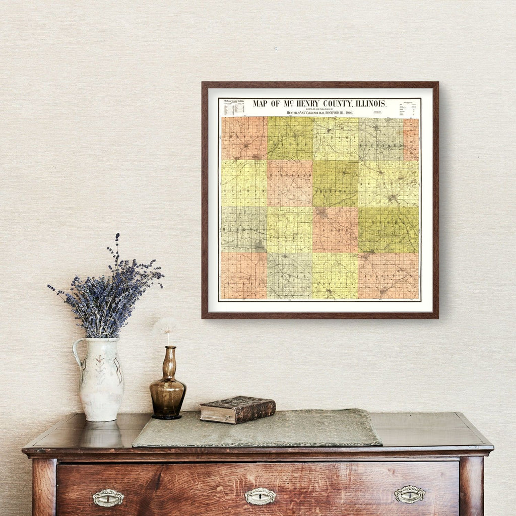Vintage Map of McHenry County, Illinois 1903