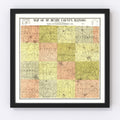 Vintage Map of McHenry County, Illinois 1903
