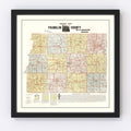 Vintage Map of Franklin County, Illinois 1900