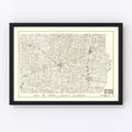 Vintage Map of Perry County, Illinois 1908